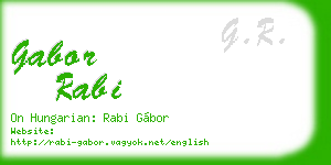 gabor rabi business card